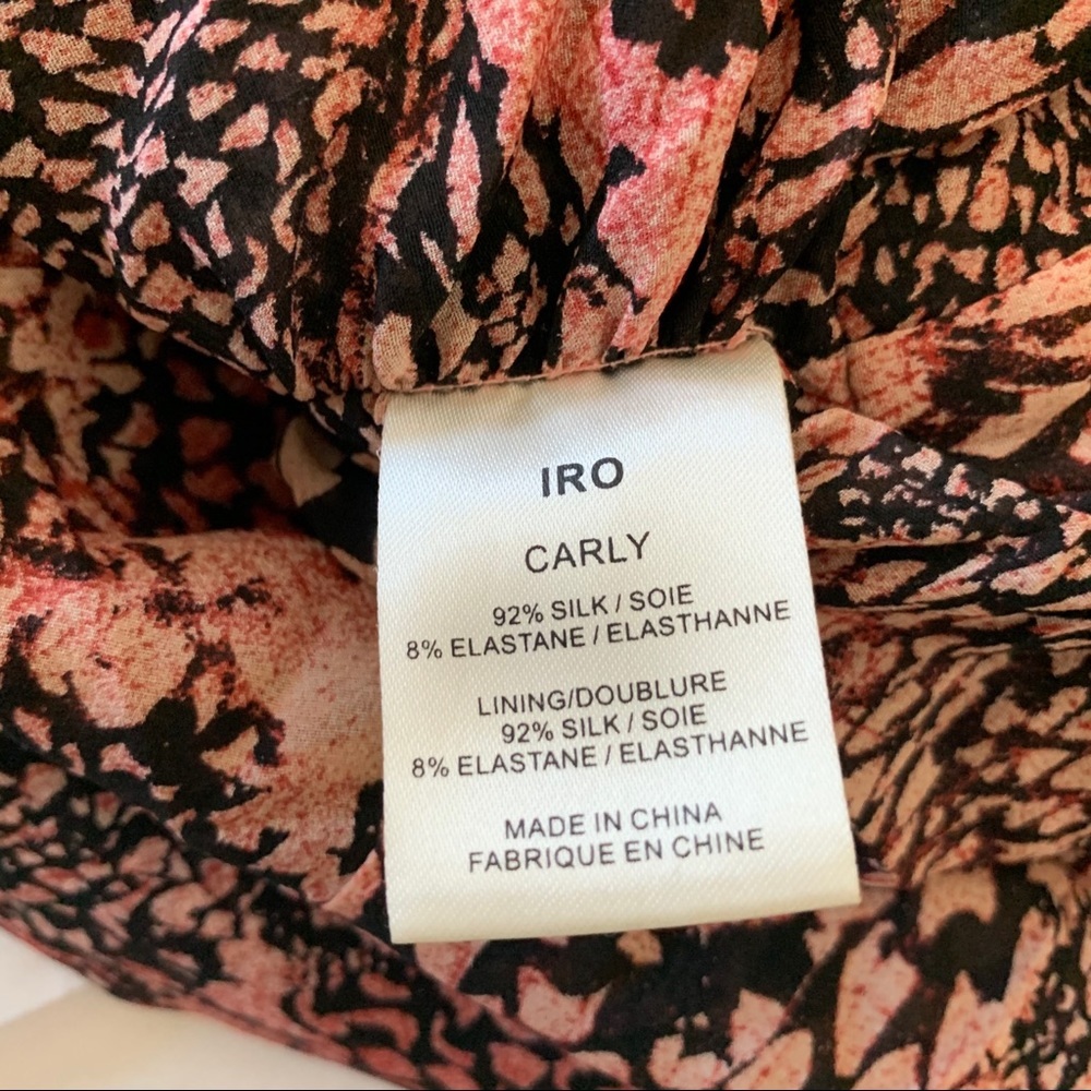 IRO Carly Silk Dress Snake Print Ruffle Cocktail 3 - Picture 7 of 12